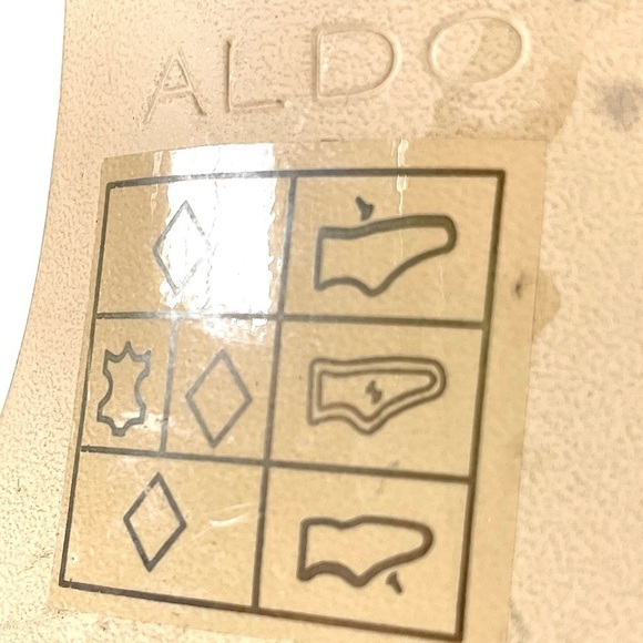 Aldo Patent Leather Polesia Gold Metallic Ankle Strap Stiletto High Heel Shoe 8 - Picture 8 of 12